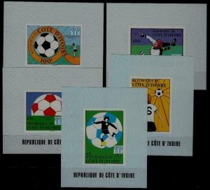 Ivory Coast 466-70 MNH s/s Football-78