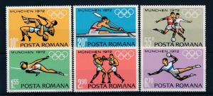 [42789] Romania 1972 Olympic games Munich Handball Boxing Football Wrestling MNH