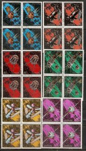 DPR Korea 1976 Space Satellite Communication Sc 1446-51 BLK/4 Cancelled ++ 12766