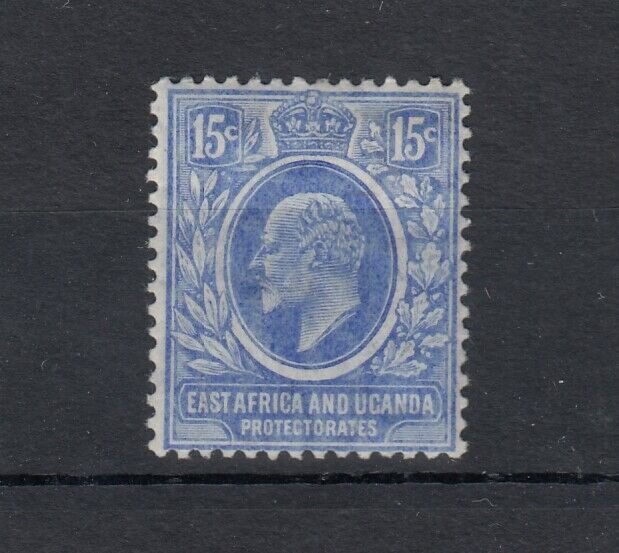 East Africa & Uganda KEVII 15c Blue SG39 MH Cat £32 JK3856