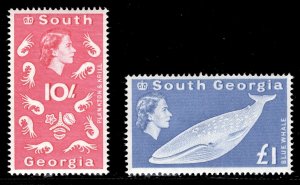 MOMEN: SOUTH GEORGIA SG #14-15 1963 MINT OG NH £138++ LOT #67168