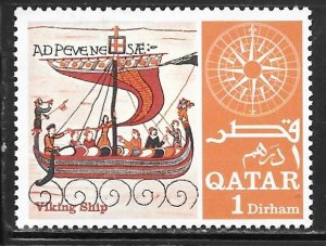 Qatar 126: 1d Norman ship (from Bayeux Tapestry), MH, F-VF