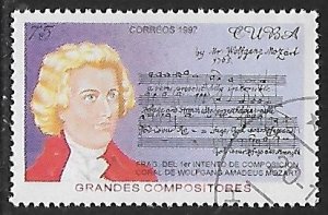 Cuba # 3860 - Wolfgang Amadeus Mozart - unused CTO.....{Z25}