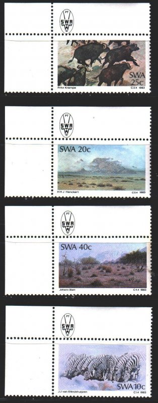 South west africa. 1983. 541-44. Landscapes of Namibia, buffalo. MNH.