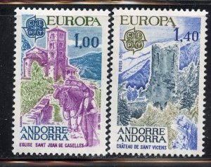 Andorra,  French # 254-5, Mint Never Hinge