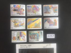 $1 World MNH Stamps (2257) Vatican City #C75-82, set of 8 see image