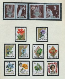 AITUTAKI - Scott 51-52 & 53-62 - FVF MNH - Flowers, Silver Wedding Anniv - 1972 