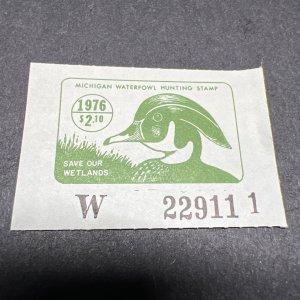 1976 Michigan Waterfowl Hunting Stamp MNH-US