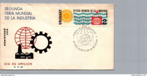 fdc cover Uruguay 1970 2nd world trade fair