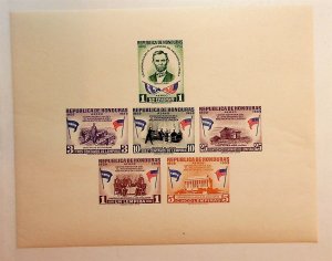 HONDURAS Sc C300a NH MINISHEET OF 1959 - LINCOLN - (CT5)