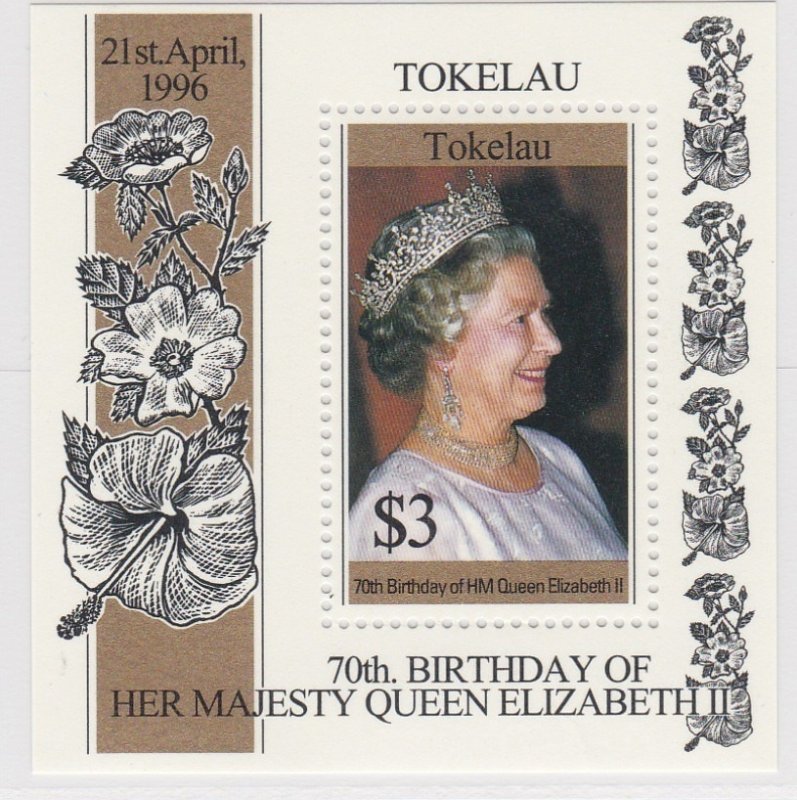 Tokelau # 223-226 & 227, Queen Elizabeth's 70th Birthday, NH, 1/2 Cat