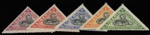 Liberia #F20-24 Cat$210, 1921 Registration Stamps, complete set, hinged