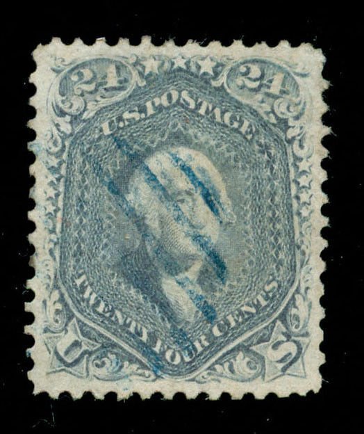 momen: US Stamps #70b Used Steel Blue SUPERB App.