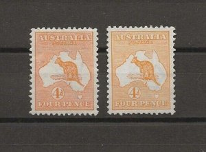 AUSTRALIA 1913/14 SG 6/6a MINT Cat £620
