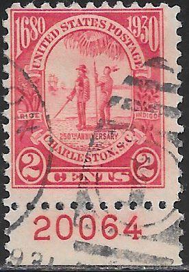 US 683 Used - Carolina-Charleston Issue - ‭Gov. Joseph West and Chief Shadoo