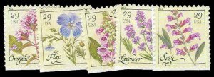 PCBstamps  US #4505-4509 Sgls $1.45(5x29c)Herbs, MNH, (7)