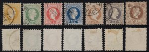 Austria - 1874-1880 - Scott #34-40 - used - Franz Josef