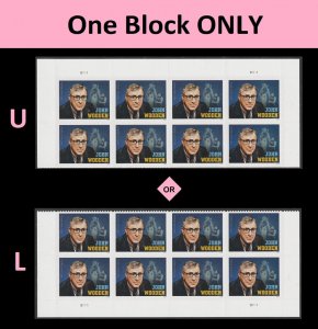 US 5833 John Wooden F plate block 8 MNH 2024