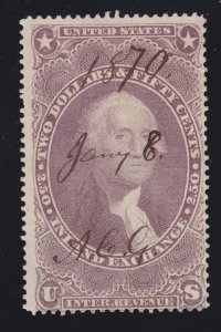 US R84c $2.50 Inland Exchange Revenue Used F-VF SCV $22.50