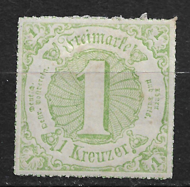 1866 Thurn & Taxis Sc60 Large Numeral 1K MHR