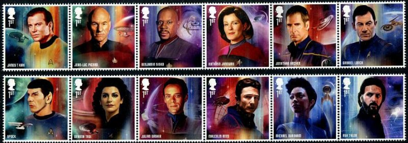 HERRICKSTAMP NEW ISSUES GREAT BRITAIN Star Trek 2020 Strips of 6