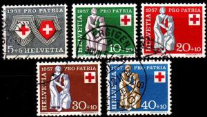 SCHWEIZ SWITZERLAND [1957] MiNr 0641-45 ( O/used ) [01] Pro Patria