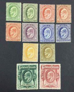 MOMEN: FALKLAND ISLANDS SG #43-50,44c,46b,44d 1904-12 MINT OG H £980 LOT #63005