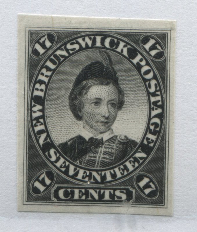 New Brunswick 1860 17 cents black Plate Proof