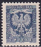 Poland 1954 Sc O30 Dark Blue 60g Zwykla Official Perf 11 x 11.5 Stamp MNH