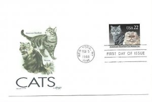 2375 American Shorthair Cat & Persion Cat Artmaster FDC