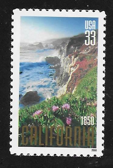 SC# 3438 - (33c) - Calif. Statehood - 150th Anniv. - MNH