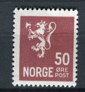 NORWAY; 1930s early Lion Type fine Mint hinged 50ore. value