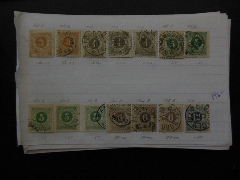 SWEDEN : Very useful Mint & Used group on Old Time approval pgs. Scott Cat