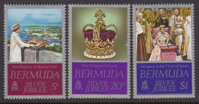Bermuda 347-9 QEII Silver Jubilee mint