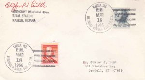 United States Indiana Methodist Memorial Home Rur. Sta. Warren 1966 4-bar  Ph...