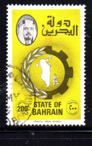 BAHRAIN #234  1976  200f    MAP & SHIEK F-VF  USED  b