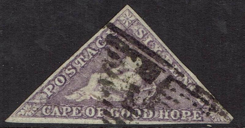 CAPE OF GOOD HOPE 1863 TRIANGLE 6D USED 