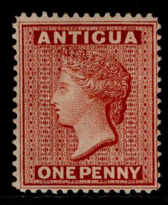 ANTIGUA QV SG13, 1d lake, LH MINT. Cat £200.