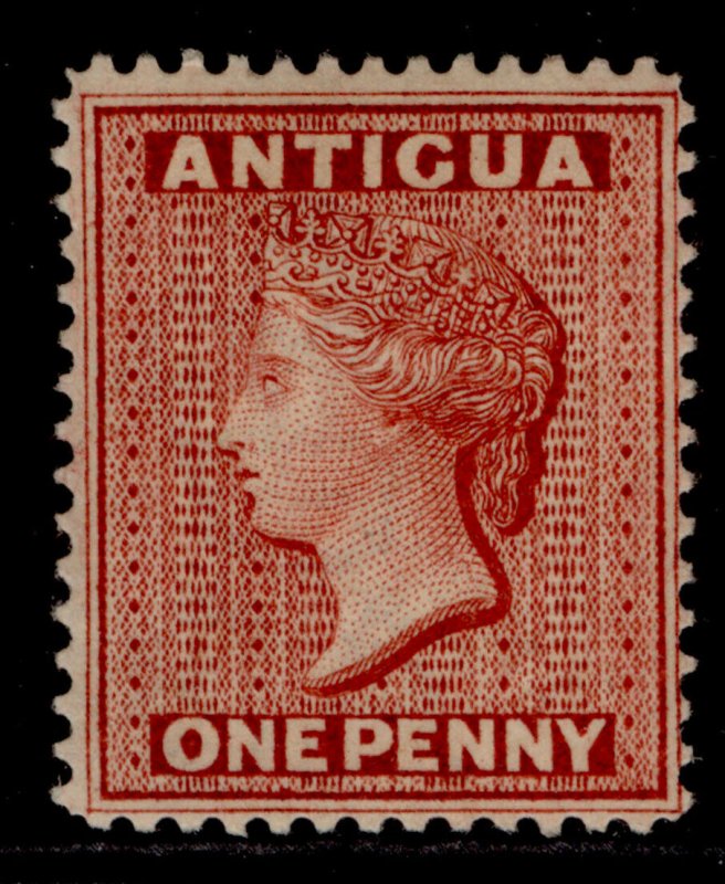 ANTIGUA QV SG13, 1d lake, LH MINT. Cat £200.