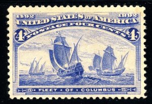 USAstamps Unused VF US 1893 Columbian Expo Fleet of Columbus Scott 233 RG