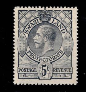 Swaziland  Scott 18 MH* KGV stamp Nice color and centering SG 19