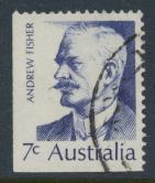 Australia  Sc# 514  Andrew Fisher 1972  Used  Booklet stamp see details 