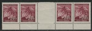 Bohemia and Moravia Scott # 24 (4), mint nh, gutter pair, Mi# 24ZW
