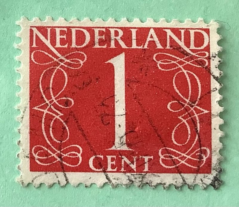 Netherlands 1946 Scott 282 used - 1c,  Numeral, Type 'Van Krimpen'
