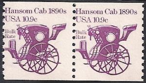 #1904, Pair Hansom Cab MNH, 10.9 Cent, (D.G.)