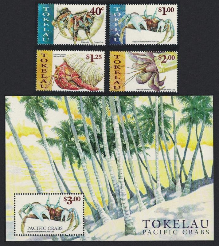 Tokelau Pacific Crabs 4v+MS SG#290-MS294