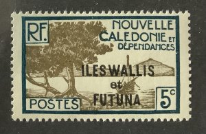 Wallis & Futuna 1930  Scott 47 MH - 5c,  Bay of Paletuviers point, New Caledonia