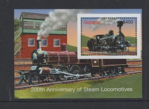 Guyana MNH S/S 3879 Steam Locomotives 2014