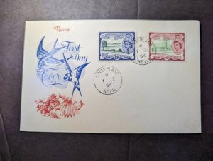 1954 St Kitts and Nevis Souvenir First Day Cover FDC Gingerland