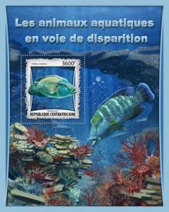 CENTRAFRICAINE 2017 SHEET ENDANGERED SPECIES FISHES MARINE LIFE